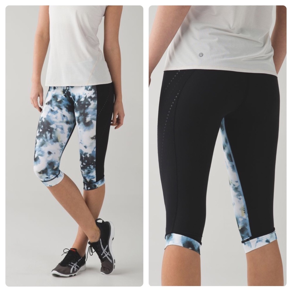 Lululemon Stop At Nothing Crop Blooming Tight